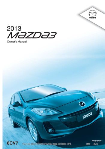 2013 Mazda 3 Hatchback Owner's Manual